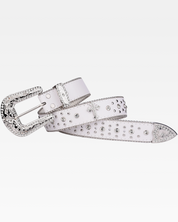 White Western Belt