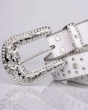 White Western Belt