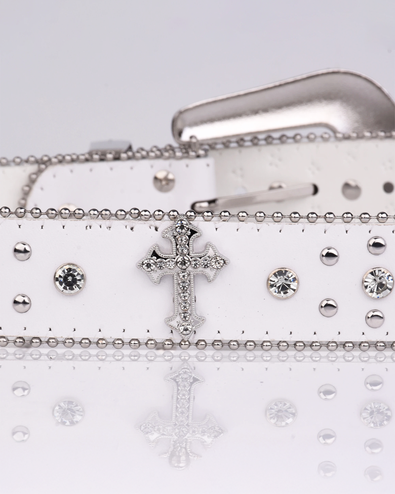 White Western Belt