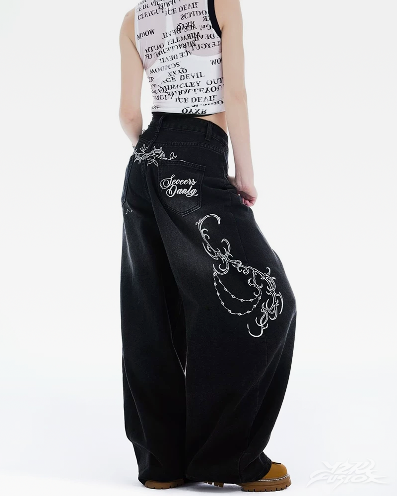 Jean baggy Y2K femme