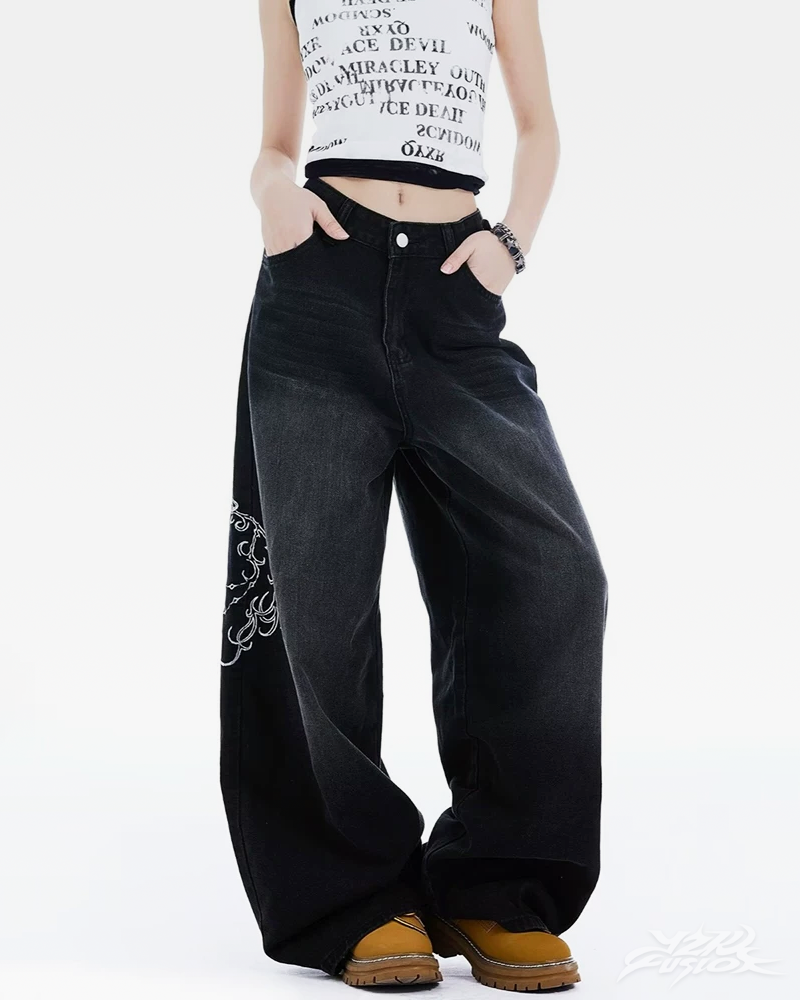 Jean baggy Y2K femme