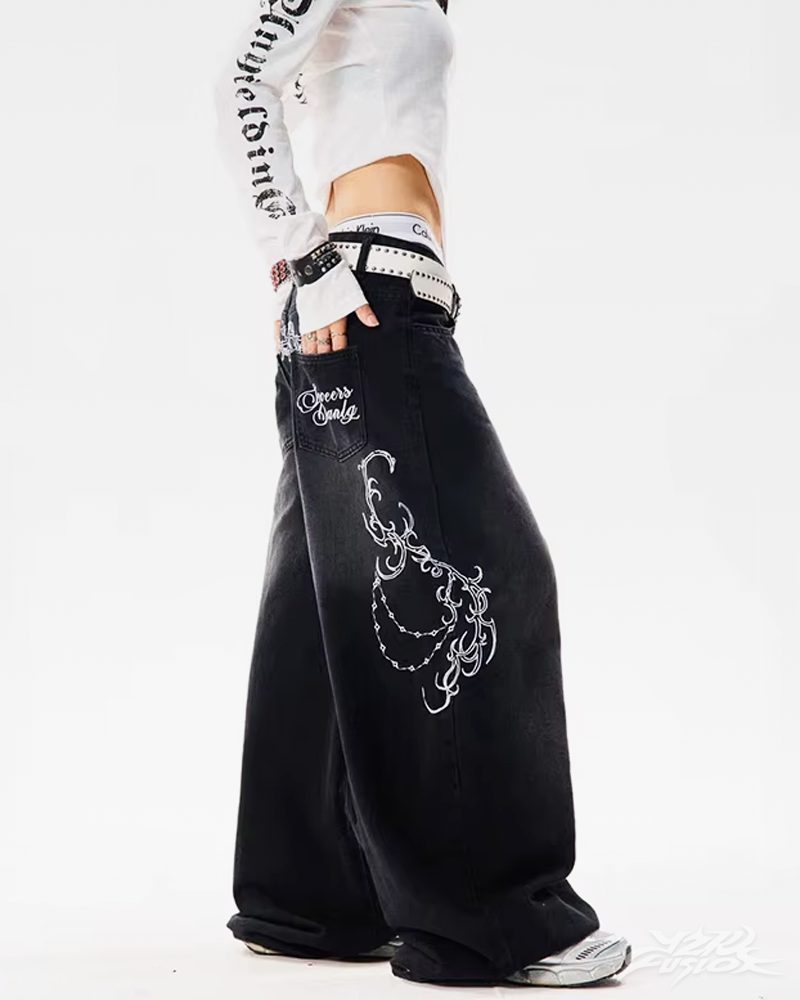 Jean baggy Y2K femme