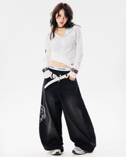 Jean baggy Y2K femme