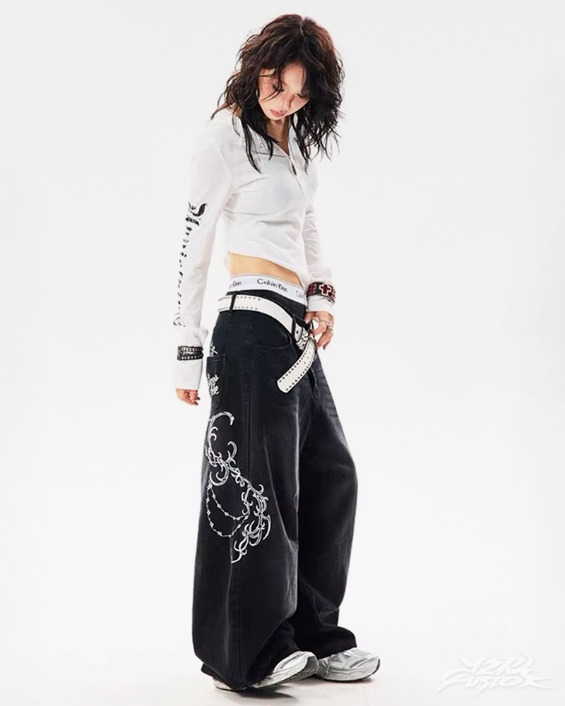 Jean baggy Y2K femme