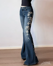 Women's Floral Embroidered Jeans