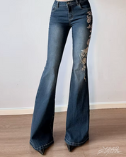 Women's Floral Embroidered Jeans