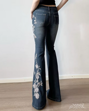 Women's Floral Embroidered Jeans
