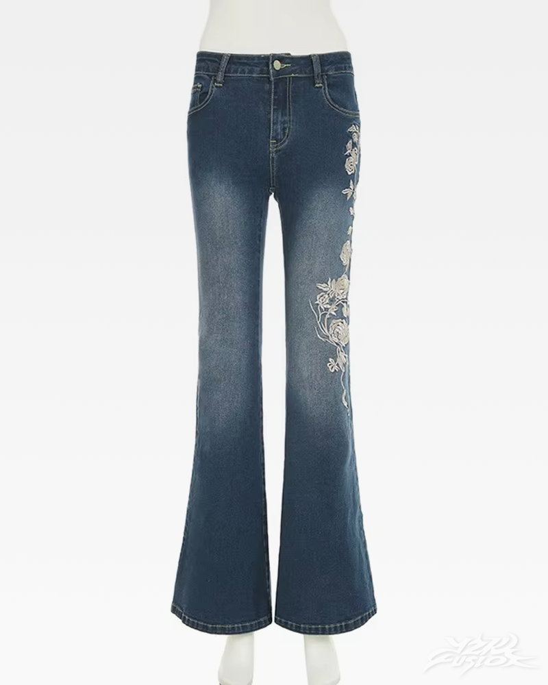 Women's Floral Embroidered Jeans