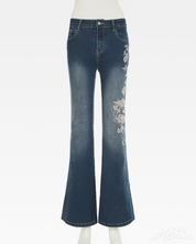 Women's Floral Embroidered Jeans