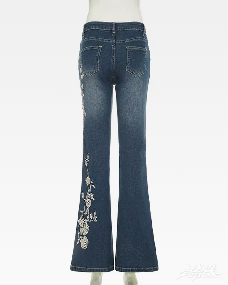 Women's Floral Embroidered Jeans