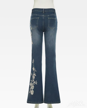 Women's Floral Embroidered Jeans