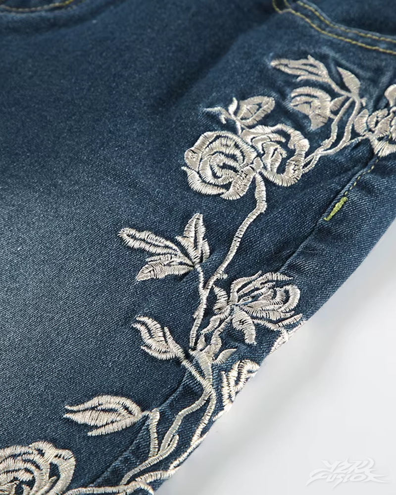 Women's Floral Embroidered Jeans