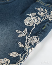 Women's Floral Embroidered Jeans