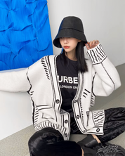 Womens Graphic Cardigan