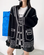 Womens Graphic Cardigan