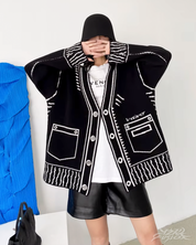 Womens Graphic Cardigan