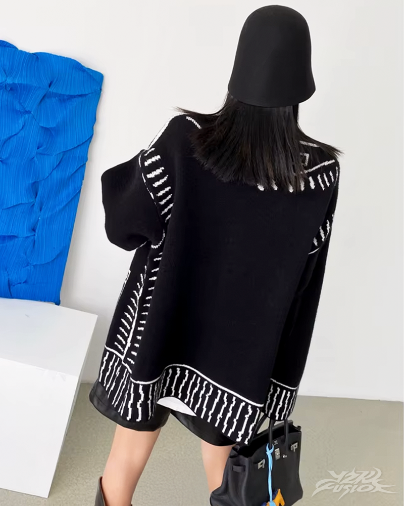 Womens Graphic Cardigan