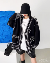 Womens Graphic Cardigan