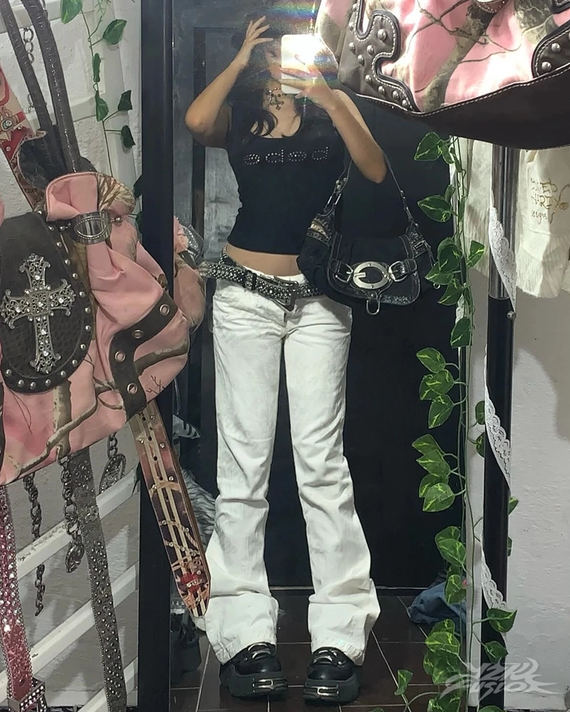 Y2K Bebe Strass Top