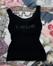 Y2K Bebe Strass Top