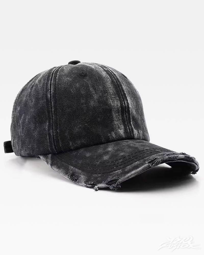 Y2K Schwarze Washed Cap