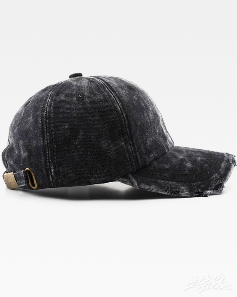 Y2K Schwarze Washed Cap