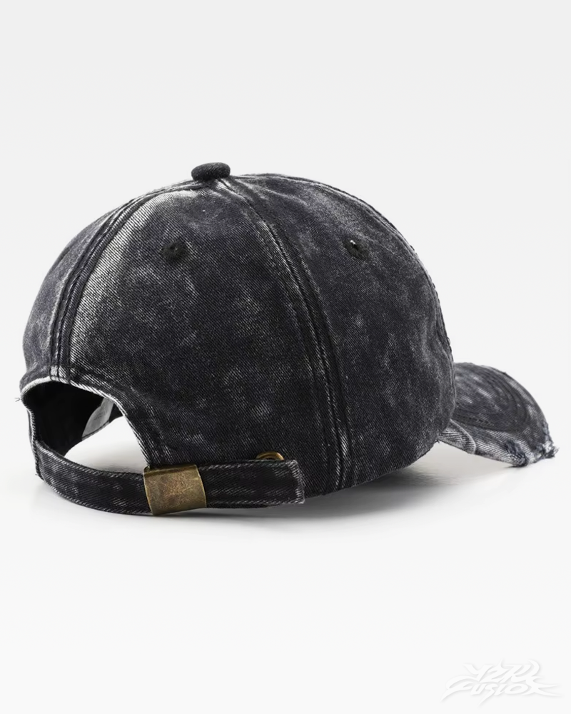 Y2K Schwarze Washed Cap