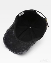 Y2K Schwarze Washed Cap