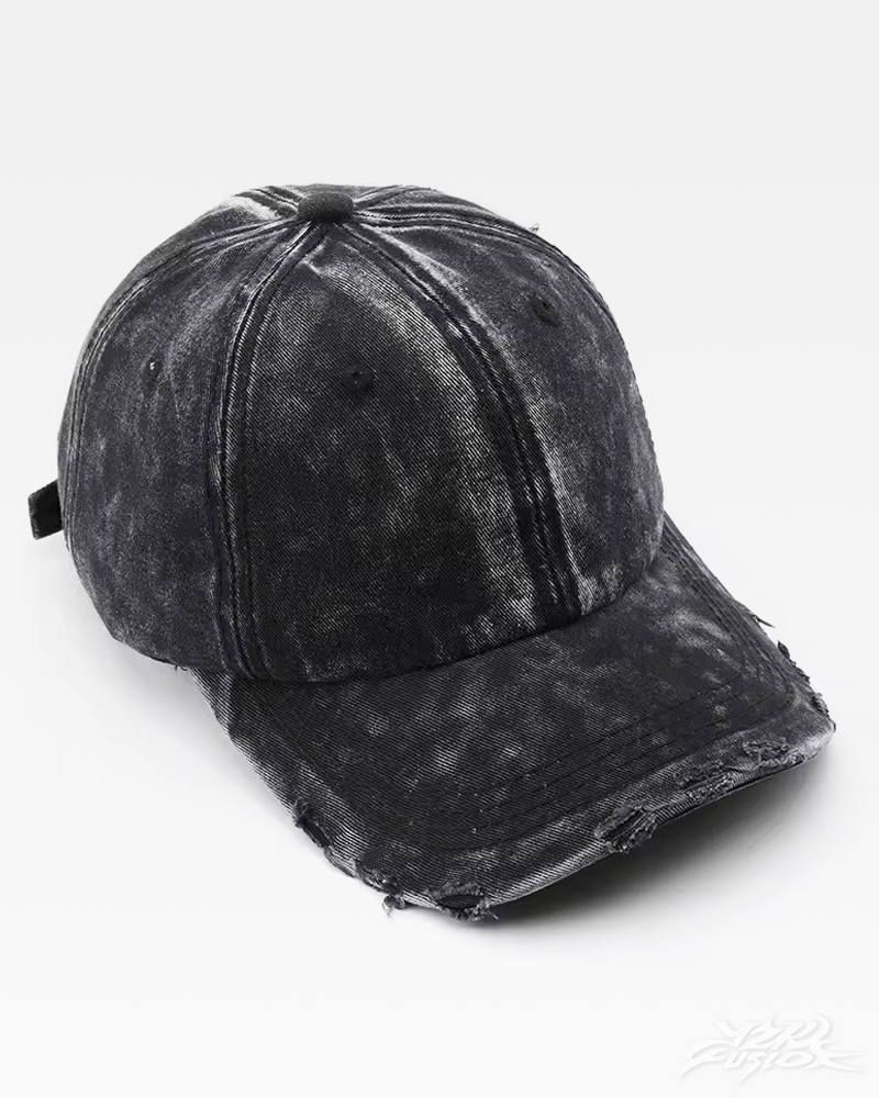 Y2K Schwarze Washed Cap