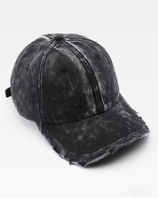 Y2K Schwarze Washed Cap