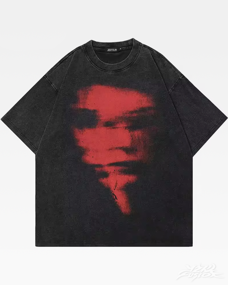 Y2K blurry face shirt