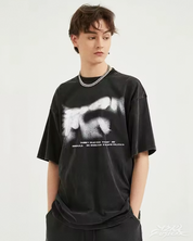 Y2K Blurry Letters Shirt