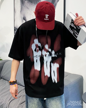 Y2K Verschwommene Silhouetten T-Shirt