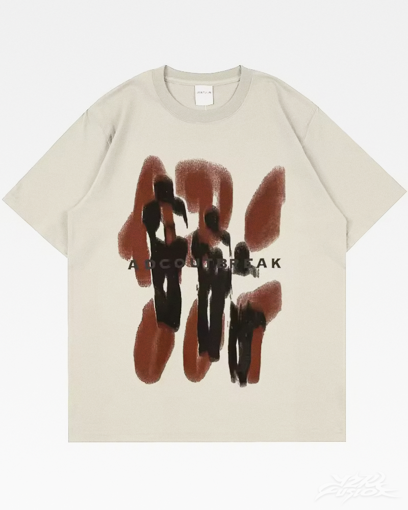 T-shirt silhouettes floues Y2K