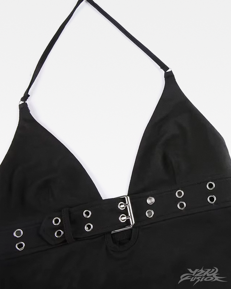 Top dos nu à boucle Y2K