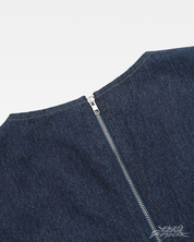Top Y2K in denim con cut out