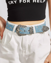 Cintura western in denim Y2K