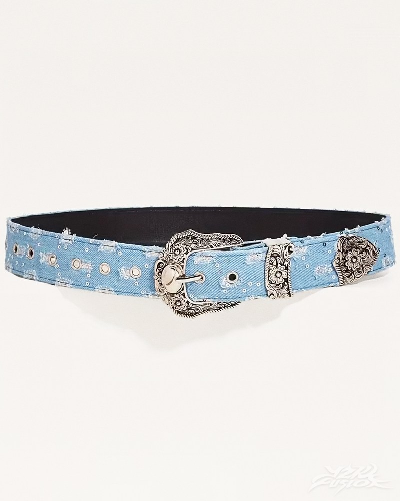 Cintura western in denim Y2K