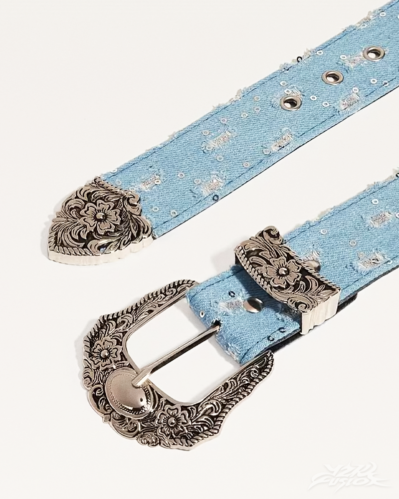 Cintura western in denim Y2K