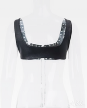Y2K Leder Bralette