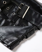Y2K Kunstleder Bandeau Top