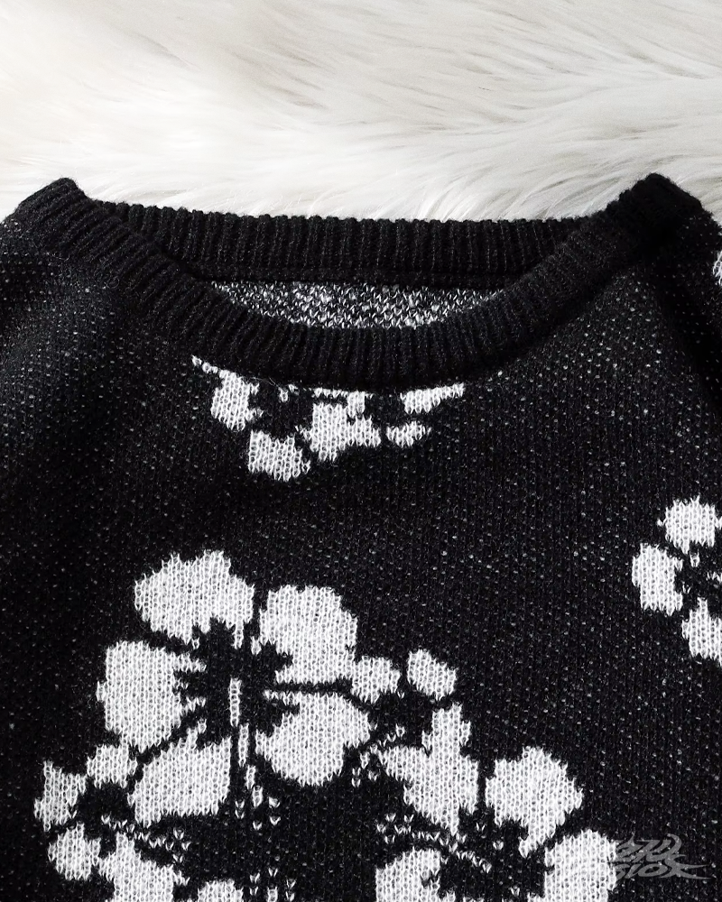 Maglione floreale Y2K