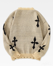 Y2K Pullover mit Gothic Kreuz