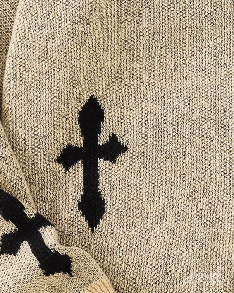 Y2K Pullover mit Gothic Kreuz