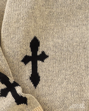 Y2K Pullover mit Gothic Kreuz