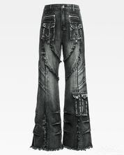 Y2K Grunge Flare Jeans