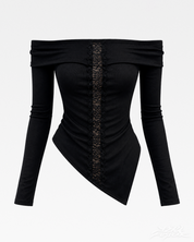 Y2K Grunge Off Shoulder Top