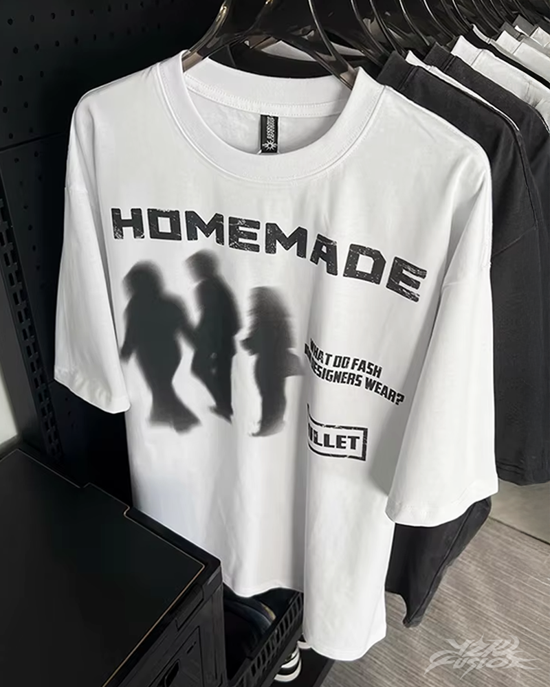 Y2K Homemade blurred shirt