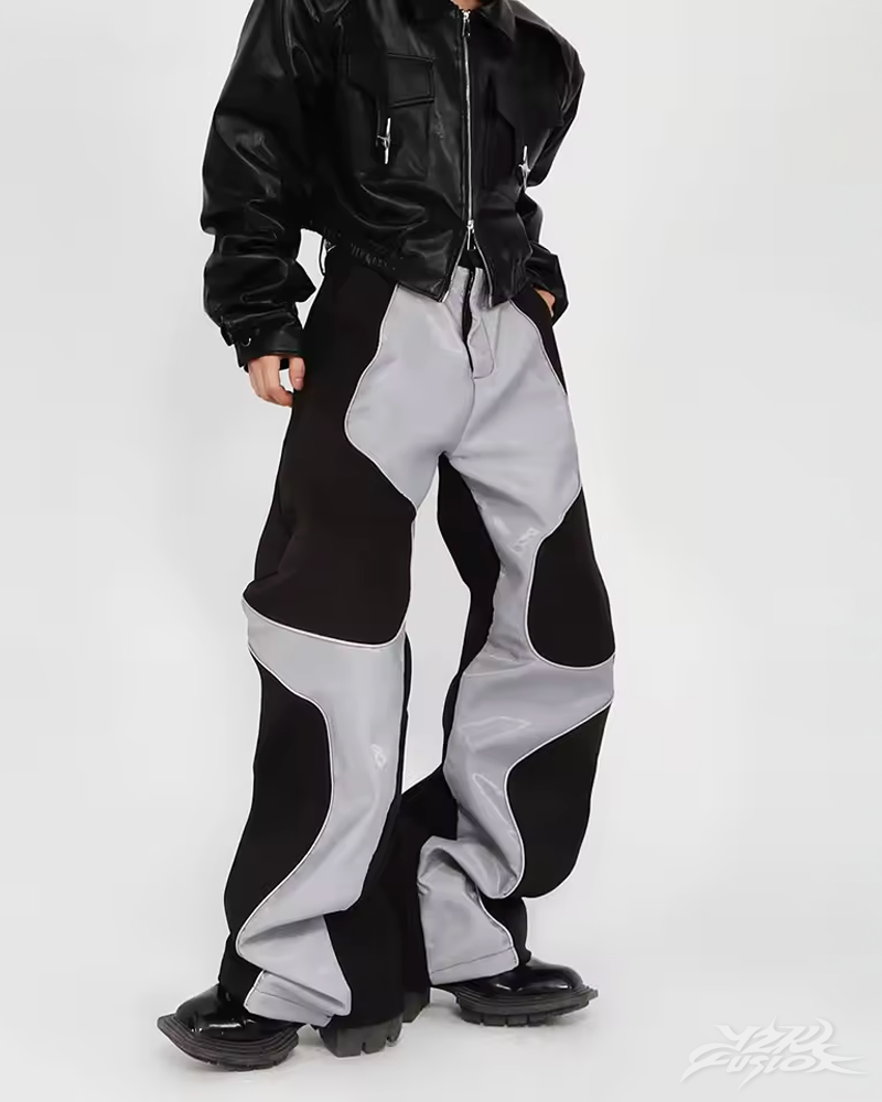 Pantalon cuir baggy Y2K