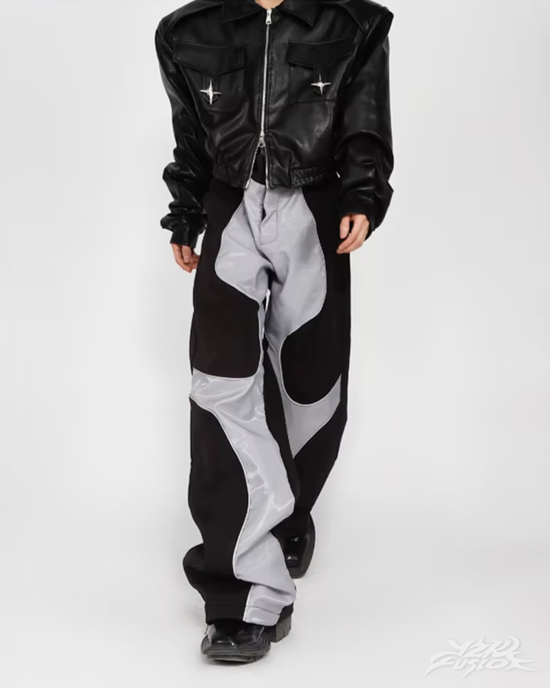 Pantalon cuir baggy Y2K